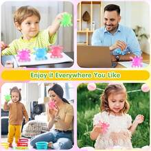 NeeDoh 1pc Đồ chơi bóp Virus Ice Cube dạng hộp mù, đồ chơi cầm tay độc đáo vui nhộn, phù hợp giảm căng thẳng, đồ chơi lớp học, quà tặng tiệc, vật trang trí túi quà, quà tặng tựu trường, phù hợp cho thanh thiếu niên, học sinh, nhân viên văn phòng, quà tặng sinh nhật/lễ hội - Vi-rút - Xem 6