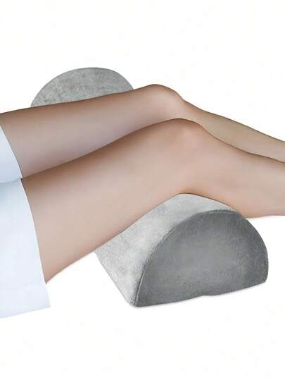 1pc Ergonomic Semi-Circle Leg Pillow Cushion, Washable Cover, Suitable For Legs, Knees, Lower Back And Head, Lumbar Support Pillow For Sleeping