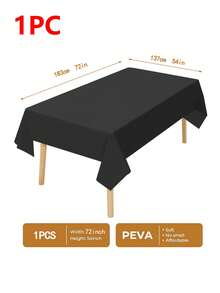 1/4/6 Stücke Einweg-Tischdecken in Weiß, hergestellt aus wasserfestem und ölbeständigem PEVA-Material, für Hochzeiten, Geburtstagsfeiern, Camping, Restaurants, Küchen, Feiertagspartys, Schulanfang, Halloween-Dekoration, Weihnachtsdekoration, Raumdekoration, Heimdekoration - Verschiedenfarbig - Übersicht 14