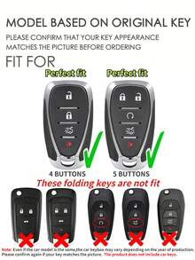 1 Vỏ bảo vệ chìa khóa xe bằng TPU, phù hợp với các dòng xe Chevrolet 2020 2019 2018 2017 2016: Chevy Malibu Camaro Cruze Traverse Spark Equinox Volt Bolt. - A - Xem 4