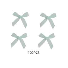 100 piezas Decoraciones de moño de cinta mini de 1.38*1.38 pulgadas, adecuadas para manualidades DIY y fiestas, cumpleaños, Navidad, compromiso, boda, Día de San Valentín, etc., 8 colores disponibles - Arco - Ver 11