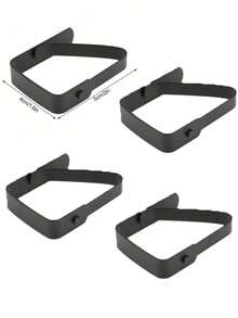 4 piezas Clips negros para manteles de acero inoxidable - Diseño antioxidante y antideslizante, adecuado para comer, picnic, fiesta y uso en exteriores - unicolor, clips de fijación, adecuado para Navidad y días festivos - Negro - Ver 10
