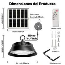 1個 EcoSmart 太陽能吊燈附遙控器 - 自動黃昏至黎明、太陽能供電、50LED 吊燈、鋰電池、戶外/室內適用於涼亭、門廊、露營 (1200mAh) - 太陽能 - 查看 3