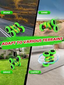 1pc Stunt Remote Control Car Toy, Upgraded Light Bar And Headlights, Children's Toy, 360° Rotation, Dual 360° Flip, 4WD Drift Truck With LED Headlights, 2.4GHz, Fast, Fun, Electric Racing Car, Multiple Cars Can Race Simultaneously, Remote Control Stunt Car, High-Speed Off-Road Vehicle, Suitable For Various Scenarios - Multicolor - View 4