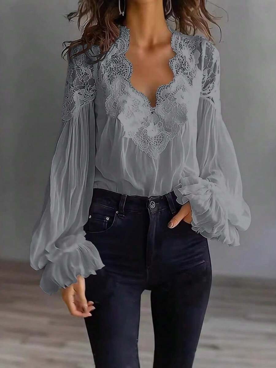 Women Blouses & Shirts - Grey - View 1