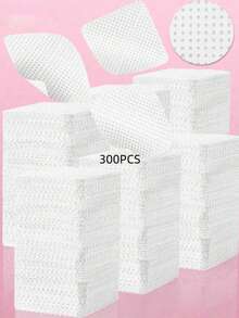 1000pcs Lint-Free Nail Polish Remover Pads - Acetone Resistant, Suitable For Nail Preparation And Gel Nail Removal, Can Be Used For Eyelash Extensions, Waterless Nail Cleaning, Suitable For Salon And Home Use, Pink Lint-Free Nail Wipes, Disposable Nail Polish Remover Pads, Non-Woven Nail Pads - Multicolor - View 16