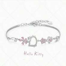 SANRIO 1pc Cute Hello Kitty Pendant Necklace, Sweet & Adorable Best Friend Gift, Bow Decor - A - View 10