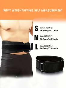 1pc Fitness Weightlifting Belt, Adjustable Waist And Back Support, Pressure Training Support Belt, Buckle Closure, Hand Wash Only, No Charging Required, Suitable For Squats, Dumbbells, Barbells, Fitness Training - Multicolor - View 4