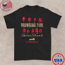 T-shirt de la tournée du groupe Drowning Pool Band Spineshank au Royaume-Uni et en Irlande, tailles du S au 5XL, Tt772 - forme - Voir 1