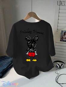 Mickey & Co. Mickey Mouse And Friends Graphic T-Shirts, Officially Printed Disney Women's Short-Sleeve T-Shirt, Suitable For Casual Wear In Spring And Summer, Is The Best Choice For Gifts. - màu đen - Xem 2