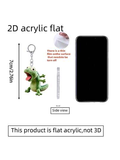 2d Acrylic New Lizard Keychain, Fun Ornament, Backpack Accessory, Fashion Pendant, Home Decoration, For Car Decorations And Charms, Headphone Charms, Bag Charms, Accessory Gift, Perfect Gift For Family And Friends,Valentine'S Day Gifts, Birthday Gifts, Party Gifts, Anniversary Gifts, Wedding Gifts, Mother'S Day Gifts, Graduation Season, Teacher'S Day