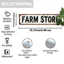 2D Flat, 1pc Metal Sign Plaque, Farmhouse Theme, Indoor/Outdoor Wall Hanging, Rustic Style Wall Decor, Suitable For Kitchen, Farmhouse, Porch, Entryway, Decorative Sign, 3.93 X 15.74 Inches - A - View 7