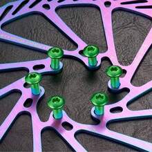 MOTSUV Mountain Bike Disc Brake Screws M5*10MM T25 Torx Fixing Screws Brake Pads Alloy Plated Colorful Anti-Slip Durable Screws Suitable For Bicycle Disc Rotors - Multicolor - View 9