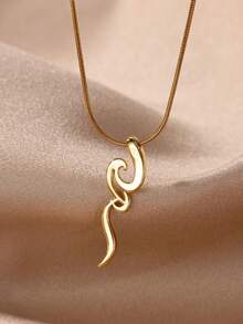 1PC Vintage Snake Pendant Necklaces For Women Gold Color Copper Geometric Snake Necklace Party Aesthetic Animal Hip Hop Jewelry Gift - Multicolor - View 11