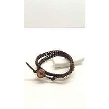 Infinityee888 Lava 2 pulseras envolventes y gargantilla de piel tela 2 en 1, pulsera de hombre y mujer, 33 cm, Piedra - como en la imagen - Ver 4