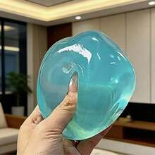 Soft Blue Crystal Apple Squishy Squeeze Toy, Featuring Ultra Thin Skin And Smooth Pliable Cream Texture, Premium Elastic TPR Slow Rebound Moldable Palm Sized Fidget Sensory Toy, Glossy Transparent Fruit Shaped Tactile Anxiety Relief Stress Ball, Hand Play Decompression Gadget For Kids, Teens And Adults, Elegant Desktop Ornament Perfect For Office Display, Home Decor, Daily Emotional Relaxation, Anger Venting, Holiday Party Favors, Birthday Surprise Gifts And Thoughtful Office Stress Relief Gift Collection - 粉色 - 查看 5