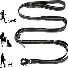 Detachable Heavy Duty Tactical Dog Leash, Hands-Free Shock Absorbing Leash With Soft Padded Handle, Quick Release Metal Clip, Car Seatbelt, No Pull Training Lead Suitable For Medium And Large Dogs - Multicolor - View 7