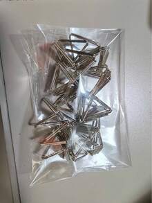20 piezas Clips metálicos con forma de corazón plateados - Corazón de Plata - Ver 6