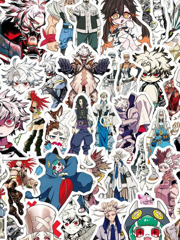50PCS Japanese Comic Stickers Japanese Stickers Graffiti Comic Stickers Cute Colored Stickers Decorative Stickers For Water Bottle, Guitar, Luggage, Phone, Case, Laptop, Skateboard, Gift