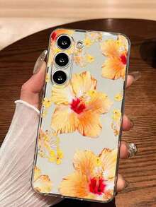 1 Piece Soft Phone Case With White Lily Flower And Butterfly, Compatible With Huawei Honor, , Galaxy A04e/12/A13/A14/A34/A50/A52/A53/A54/S21/S22/S23/S24/S25/S25Ultra, 6A/7A/8A, 12T/13T, International Version, Not Domestic Version, Spring Gift - 透明 13 - 查看 6