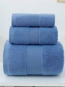 1 pieza Toalla de baño de algodón puro azul medio o Toalla pequeña de cocina o Toalla pañuelo, absorbente de agua y de secado rápido, adecuada para hombres y mujeres todo el año, adecuada para baño, hotel, viaje, regalo de festival, barbería, hogar - azul medio - Ver 11