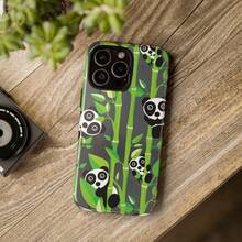 [24h Shipping From DE]Apple 17 16e 15 14 13 12 Pro Max PlusPanda Phone Case |   Playful Bamboo Pattern, Protective Dual Layer  23 24 25 26 - Frosted Texture - View 5