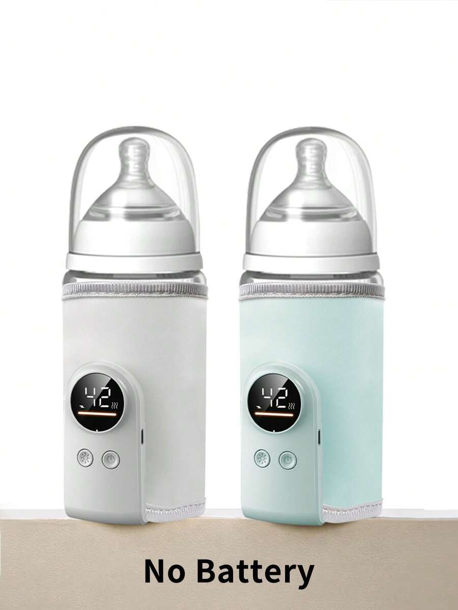 Compact Bottle Warmer, Portable USB Breastmilk Warming Heater, 350ML Feeding Bottle Sleeve With Light, No Battery Required For Home, Car & Travel