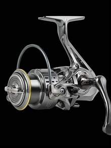BILLINGS Spinning Reel,5.2:1Gear Ratio Spinning Fishing Reel,Freshwater Saltwater Fishing Reel,8KG Max Drag,Ultra Smooth Metal Spool,Metal Single/Double Rocker Left Right Interchangeable - Silver - View 7