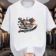 Printed T-Shirt For Men And Women - White - View 1