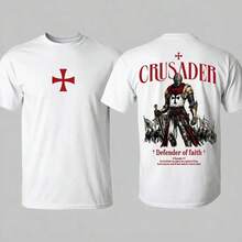 Camiseta Unisex Cruzado 100% Algodón – Tallas S - XXXL/A407 |     Estilo Histórico y Streetwear - Negro - Ver 2