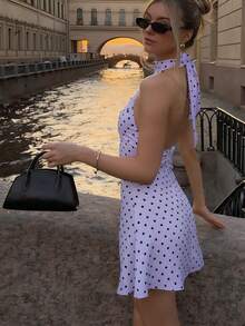 2026 Spring/Summer Fashion: Versatile Short Dress Elegant - Mauve Purple - View 3
