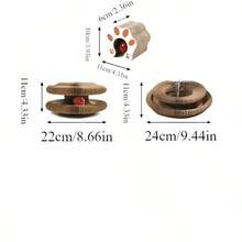 Palla interattiva per grattare i gatti con design pieghevole e costruzione in cartone di alta qualità, perfetta per il gioco e l'esercizio in interni. - 1 - Visualizzare 2