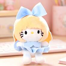 1 Pc Sanrio Cross Dressing Hello Kitty Children's Plush Toy Backpack Accessory Plush Pendant Keychain Souvenir Valentine's Day Gift - Multicolor - View 8
