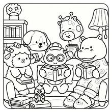 SANRIO GDTME Cute & Cozy Simple Coloring Book: Relaxing Warm Animal Scenes, Suitable For Adults And Teens - Coloring Book - View 4