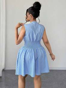 Women Midi Dresses - Blue - View 5