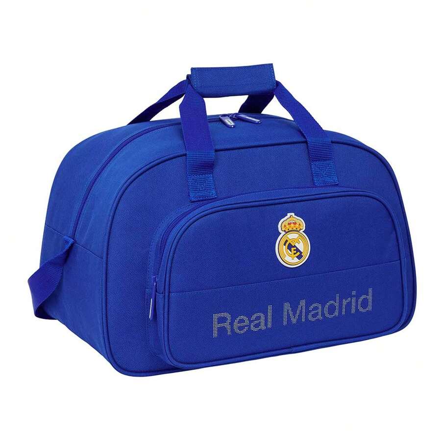 Real Madrid 皇家馬德里運動包 40 x 24 x 23 公分(22.1 公升),可調節肩帶和帶襯裡的手提帶,大號前袋,雙拉鍊主袋,底部有防滑釘和可拆卸半硬底 - 免費送貨 ✅ 24/48 小時送達西班牙半島 - 選項 1 - 查看 1
