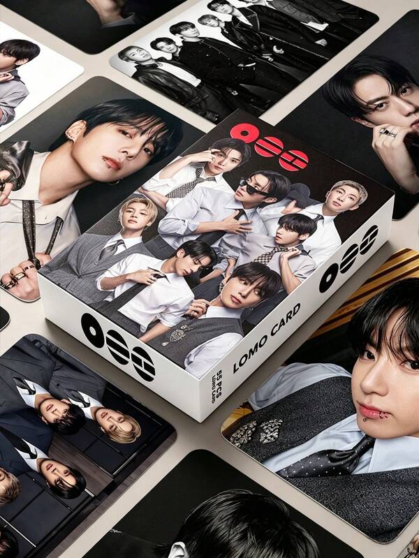 55 Stücke ARIRANG neueste Album LOMO Karten, K-Pop Limited Edition STBboy Band 2026 neue Peripherie Fotokarten, essenzielle Sammlerkarten für ARMY Unterstützer, /Jimi/V/JungKo Signatur Selfies, Limited Edition Idol Flashcard Pop Musik Peripherie Geschenkbox