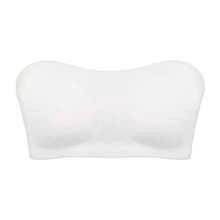 Popular sujetador sin tirantes para mujer con cierre lateral cruzado de - Blanco - Ver 11