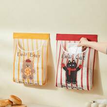 Kitchen Adhesive Plastic Bag Trash Bag Storage Bag Large Capacity Miscellaneous Hanging Bag Breathable Storage Bag Storage Organizer - View 4