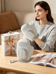 1PC Electric Hand Massager With Heat And Compression, 3 Modes 5 Intensity Levels Rechargeable Portable Hand Massager, Relieve Hand Fatigue For Office Workers, Seniors Christmas Birthday Gifts - White - View 11