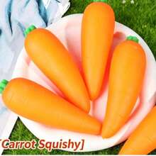 Super Soft Carrot Squeeze Toy, Slow Rebound Stress Relief Toy, Realistic Funny Vent Toy, Imitation Fake Food Carrot - Multicolor - View 5