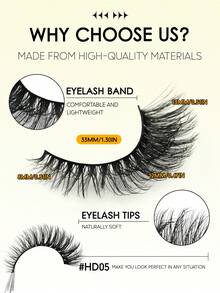 GROINNEYA 7 Pairs Medusa Eyelashes, Fluffy Soft Faux Mink Natural Extension Style False Eyelashes, Dense Cat Eye Eyelashes, Soft Band Full Strip Eyelashes, Luxurious Dramatic Eyelashes, Perfect For Girls - Black - View 5