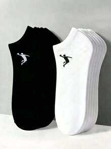 1/9/15/30 Pairs Unisex Basketball Pattern Invisible Socks, Soft & Breathable, Moisture-Wicking, Suitable For Various Occasions Like Sports, Casual, Business, All Seasons - Multicolor - View 3
