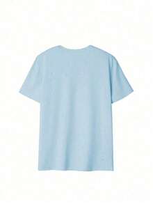 Coquette Bow Bible Verse Graphic Tee John 3:16 Christian Aesthetic Shirt Cute Women Preppy Striped Graphic Top Summer Outfits For Women - 淺藍色 - 查看 6