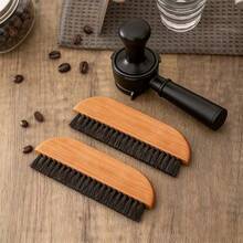 SOKANY Natural Horse Hair Coffee Grounds Cleaning Brush, Wooden Handle, Coffee Residue Removal Tool, Essential For Coffee Makers At Home And Cafes, Won't Damage Surfaces - View 3