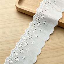 7.5cm 16碼白色刺繡鏤空蕾絲飾邊裙裝飾 - HB1120 - 查看 7