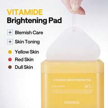 MEDIHEAL - Vitamide Brightening Pad Day&Night 100 Pads - Vitamide Set Of 100 Lightening Pads - Brightening Serum - 查看 1