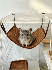 Pet Cooling Mat Is A Cool, Breathable, Non-Slip Bamboo Mat,Hamster Cage Accessory, A Pet Cooling Mat Bed,It Is Suitable For Guinea Pigs,Chinchillas, Rabbits, And Other Small Pets, Making It An Ideal Choice For Summer Pet Mattresses. - Multicolor - View 7