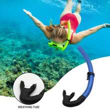 Free Breath Diving Snorkel Tube PVC Mouthpiece Snorkeling Gear Suitable For Snorkeling Swimming - 彩色 - 查看 9