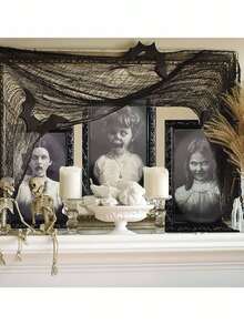 3D Stereoscopic Morphing Face Portrait Photo Frame - Suitable For Horror Parties, Haunted House Decor And Gothic Style Decoration. Perfect For Halloween, Easter, Day Of The Dead And Thanksgiving Celebrations; Includes Eerie Gothic Posters And Ghostly Haunted House Decorative Elements; Essential For Decorating Walls, Doors And Party Spaces. - Multicolor - View 5
